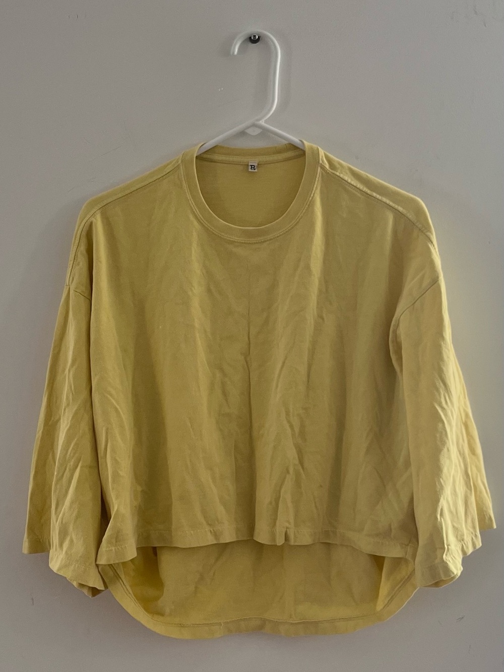 R13 Cropped Pleated Venice T-Shirt